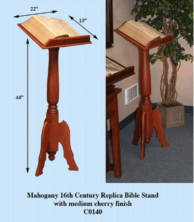 thCenturyReplicaCherryGothicBibleDictionaryPedestalBookstand